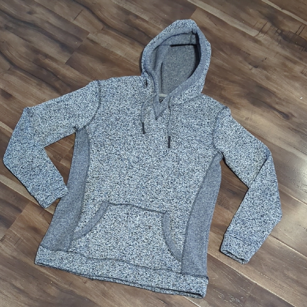 BKE Women's Heathered Gray Hooded Sweater